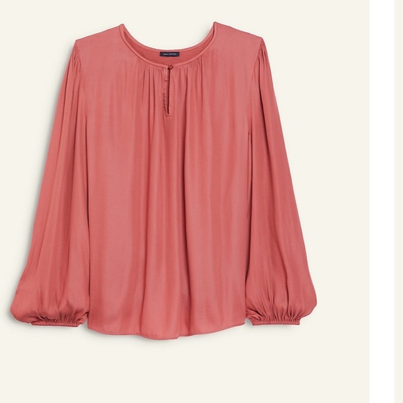 Ann Taylor Tops - Ann Taylor keyhole mixed media top blouse S